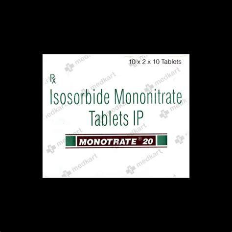 MONOTRATE 20MG TABLET 10'S Price, Uses, Side Effects & Substitutes ...