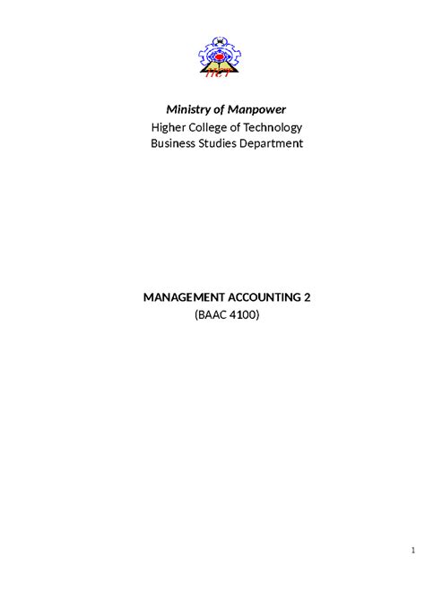 Docx - nil - Ministry of Manpower Higher College of Technology Business ...
