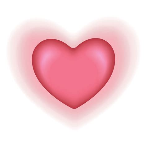 Growing Pink Heart Love Emoji Icon Object Symbol. Vector Illustration ...