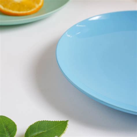Cielo Blue Glossy Snack Plate 8 Inch Online - Premium Snack Plate ...