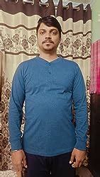 Buy Fanideaz Men’s Cotton Henley Full Sleeves Tshirts Men_BMelange_S ...