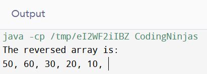 How to Reverse Array in Java 的图像结果