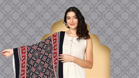 Discover the elegance of Ajrakh print sarees and kurtis on Amazon ...