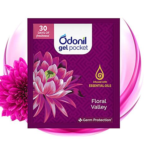 Buy Odonil Gel Pocket - Floral Valley, Long-Lasting Fragrance, Provides ...