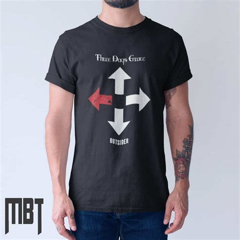 Three Days Grace T-Shirt, Three Days Grace Band Outsider Tee-Shirt ...