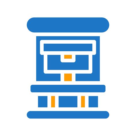 backpack medal icon solid blue orange blue colour military symbol ...