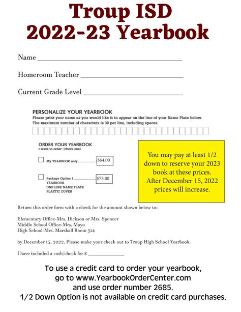 2022-23 Troup ISD Yearbooks are on Sale Now | Troup ISD