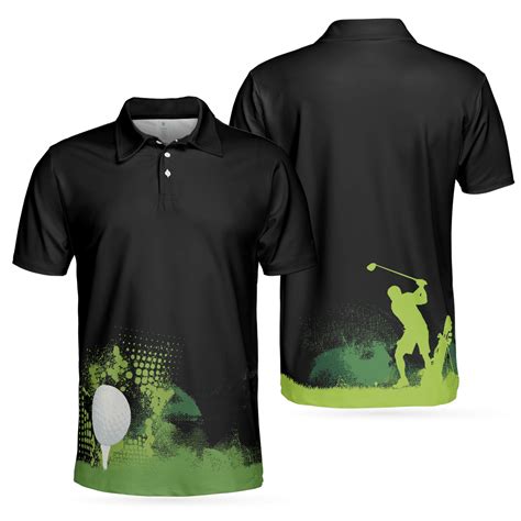 Men Golf Polo Shirt - Golf Grunge Graphic Golf Men Polo Shirt, Wet Pai ...