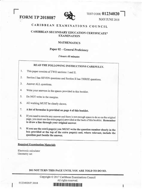 Image result for CSEC Math Multiple Choice Past Papers