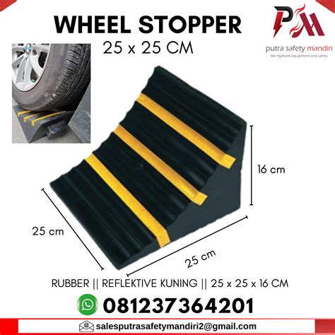 WHEEL STOPPER RUBBER 25 x 25 CM PENGGANJAL BAN