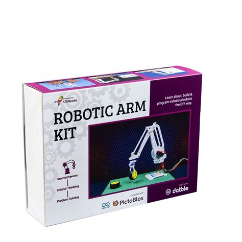STEMpedia Evive - Robotic Arm Addon Kit - DIY Arduino Robot Arm Kit for ...