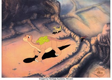 The Land Before Time Littlefoot, Petrie, and Ducky Production Cel | Lot ...
