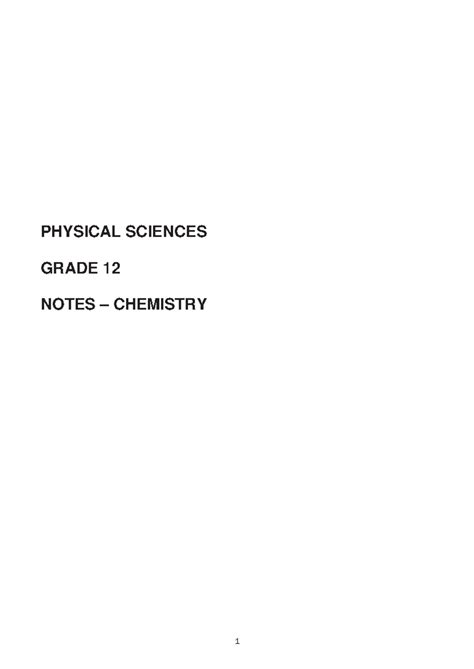 Image result for Physical Science Notes Grade 12