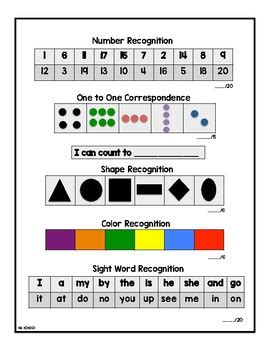 Example Kindergarten Formative Assessments 的图像结果