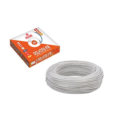 Buy Polycab 0.75 Sq Mm Single Core PVC FR White Flexible Cable Online