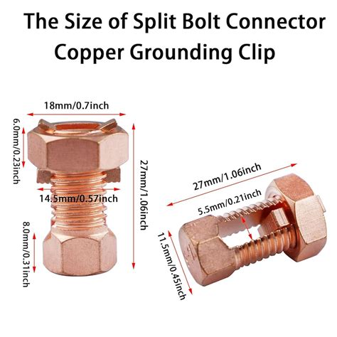 Bntyok Split Bolt Connector High Strength Copper Grounding India | Ubuy