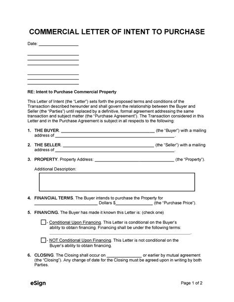 Free Real Estate Letter of Intent (LOI) (4) | PDF | Word