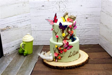 Image result for Exploding Birthday Cake with Butterflies