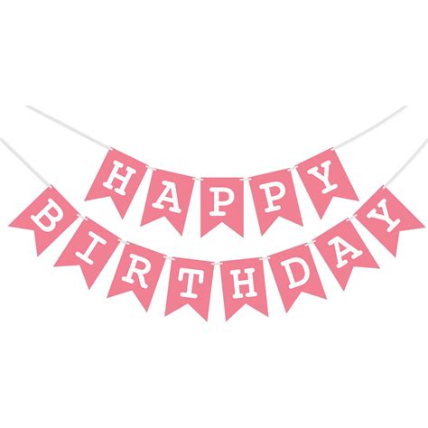 Buy Pink Paper Happy Birthday Banner in India at Best Price - Zop by ...