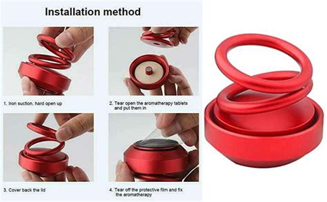 Automaze Solar Power Rotating Car Air Freshener Perfume, With Organic ...