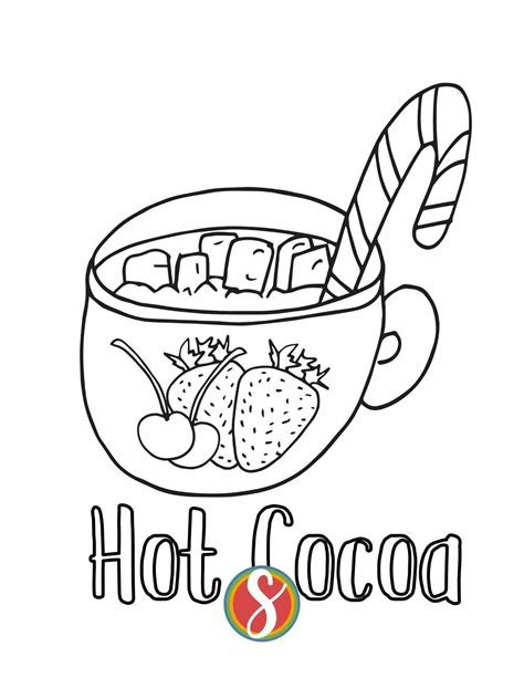 Print Hot Chocolate Coloring Page - Hot Chocolate 4 Coloring Page hot ...