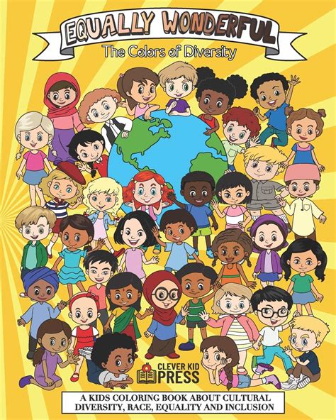 Equally Wonderful The Colors Of Diversity Anti Racism Coloring Book ...