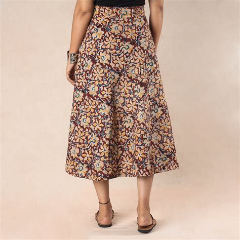 Kalamkari Block Printing Cotton Wrap Around Skirt – iTokri आई.टोकरी