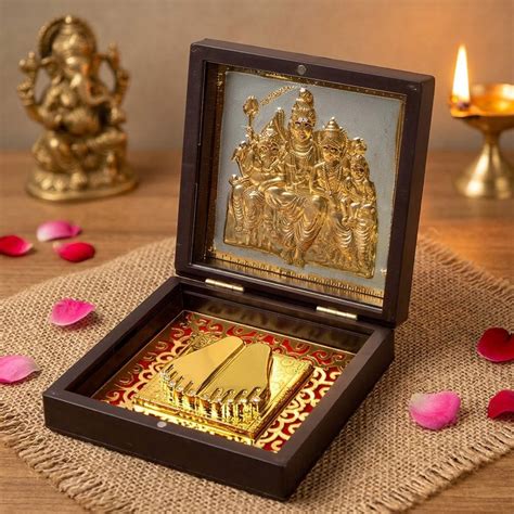 Jai Shiv Shankar Shiv Ji Charan Paduka Box - Medium | Satvikstore.in ...