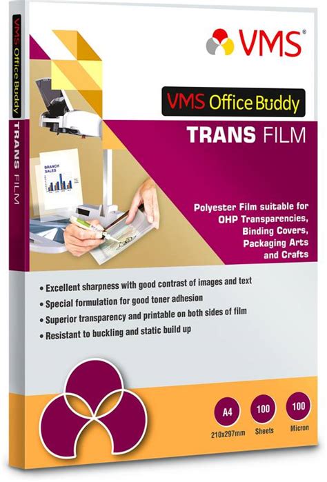 Flipkart.com | VMS Office Buddy A4 OHP Sheets (Trans Film) 100 Micron ...