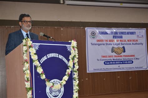Telangana Legal Services Authority Conducts 3-Day Mediation Training ...