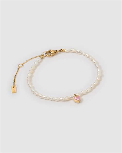 Kiki Pearl Heart Bracelet – Arms Of Eve