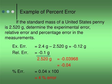 Image result for Percent Error Examples