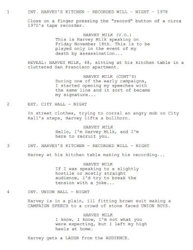 Image result for Screenplay Examples