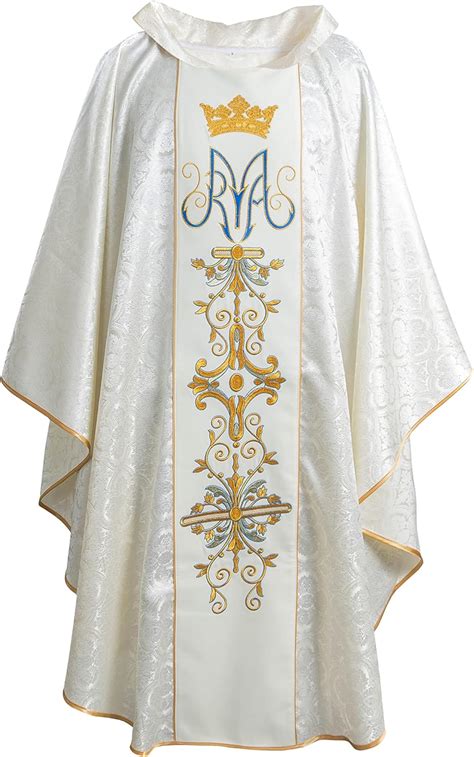 Cana Collection Embroidered Marian Liturgical Chasuble and Stole Set ...