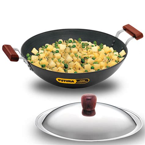 Buy Hawkins Futura 5 Litre Deep Fry Pan, Hard Anodised Kadai with ...