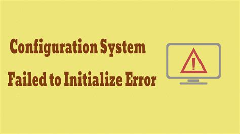Configuration System Failed to Initialize - Problems & Bugs - Moonware ...