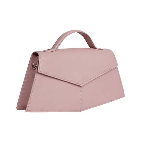 Fiona Pink Leather Top Handle Bag with Crossbody Sling Strap - Adisee ...