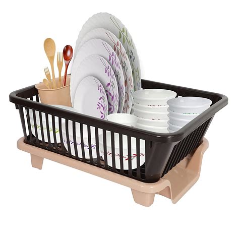 Buy SIMPARTE Dish Drying Rack – 3 in 1 Large Durable Plastic Utensil ...