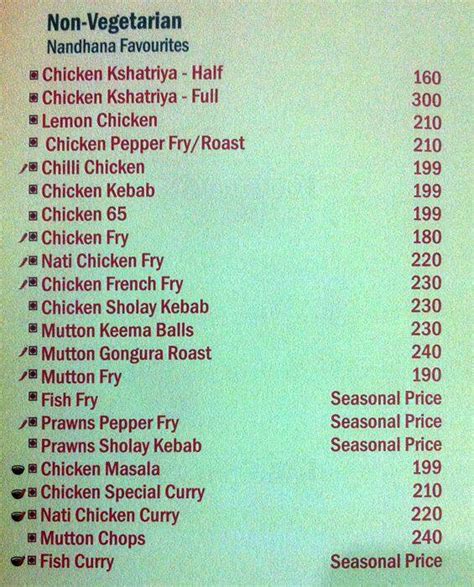 Menu at Banana Leaf, Bengaluru, 21 Sree Nandhini Palace Ground Floor ...