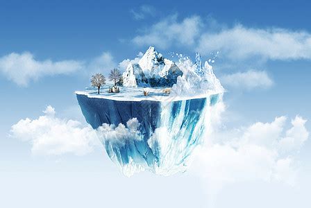 飘在海上奇特造型的冰山图片-美丽的蓝色冰山素材-高清图片-摄影照片-寻图免费打包下载