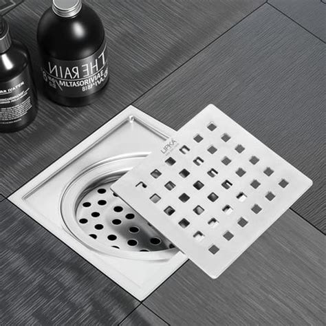 LIPKA Orange Exclusive Square Flat Cut Floor Drain | 6 x 6 Inches | 304 ...