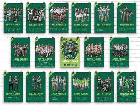 2018-2019 USF Athletics Schedule Posters on Behance