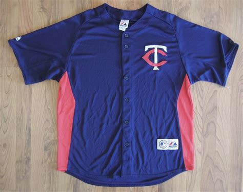 MLB Genuine Merchandise Minnesota Twins Blue TC BP Baseball Jersey-XL ...