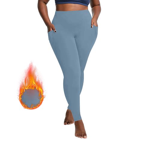 BVOFAR Winter Warm Leggings for Women Tummy Control Fleece Lined ...