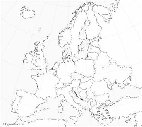 Map Of Europe Coloring Page