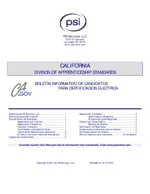 PSI Services, LLC - Dir Ca - Fill and Sign Printable Template Online