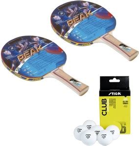 COSCO Stiga 2 Peak Table Tennis Bat With Club 40+ Ball Table Tennis Kit ...