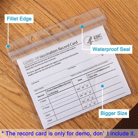 Buy 20 Pack CDC Vaccine Card Protector, 4.5X3.5/4 X 3 Vaccination Card ...