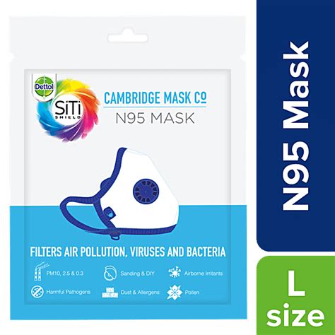 Buy Dettol Sitishield Cambridge N95 Mask - Large, Blue Online at Best ...