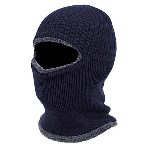 Zacharias Men's Knitted Woolen Balaclava Monkey Cap with Fur Inside ...